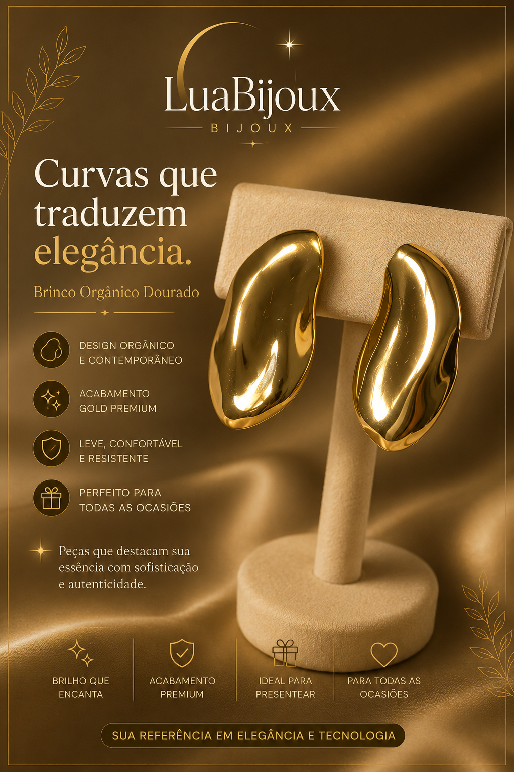 Max brinco orgânico dourado