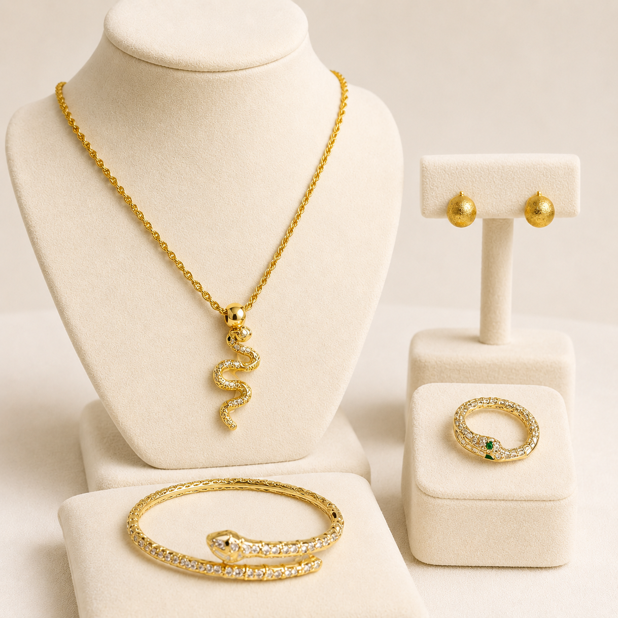 Conjunto Colar Serpente