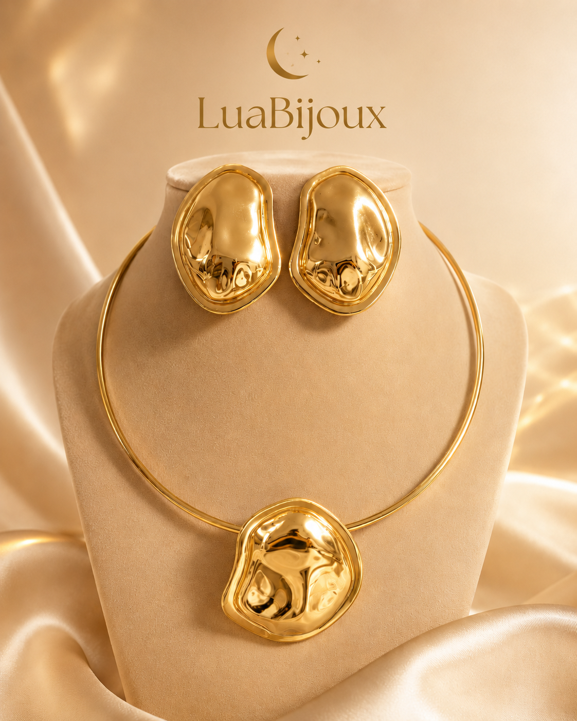 Conjunto orgânico dourado