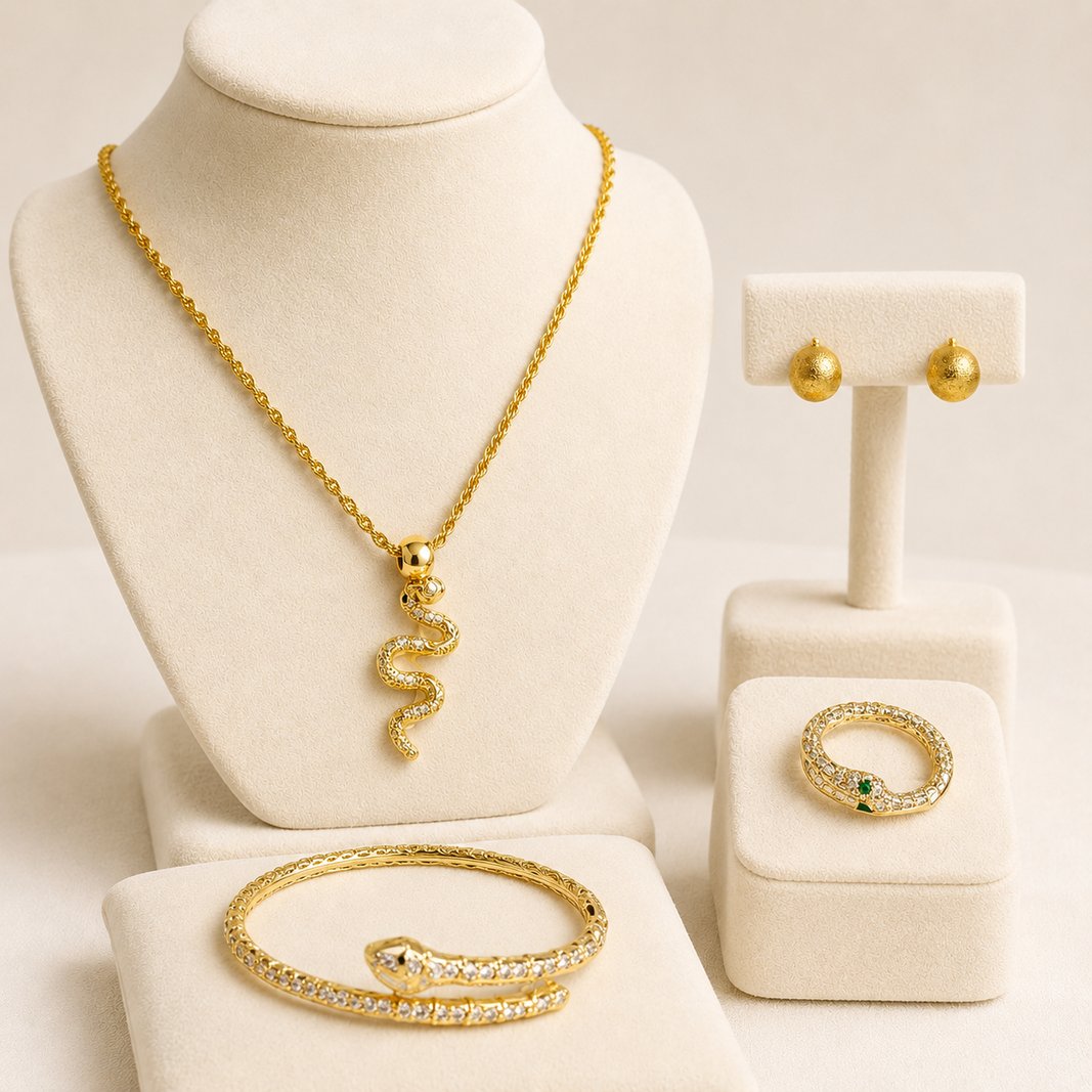 Conjunto Colar Serpente